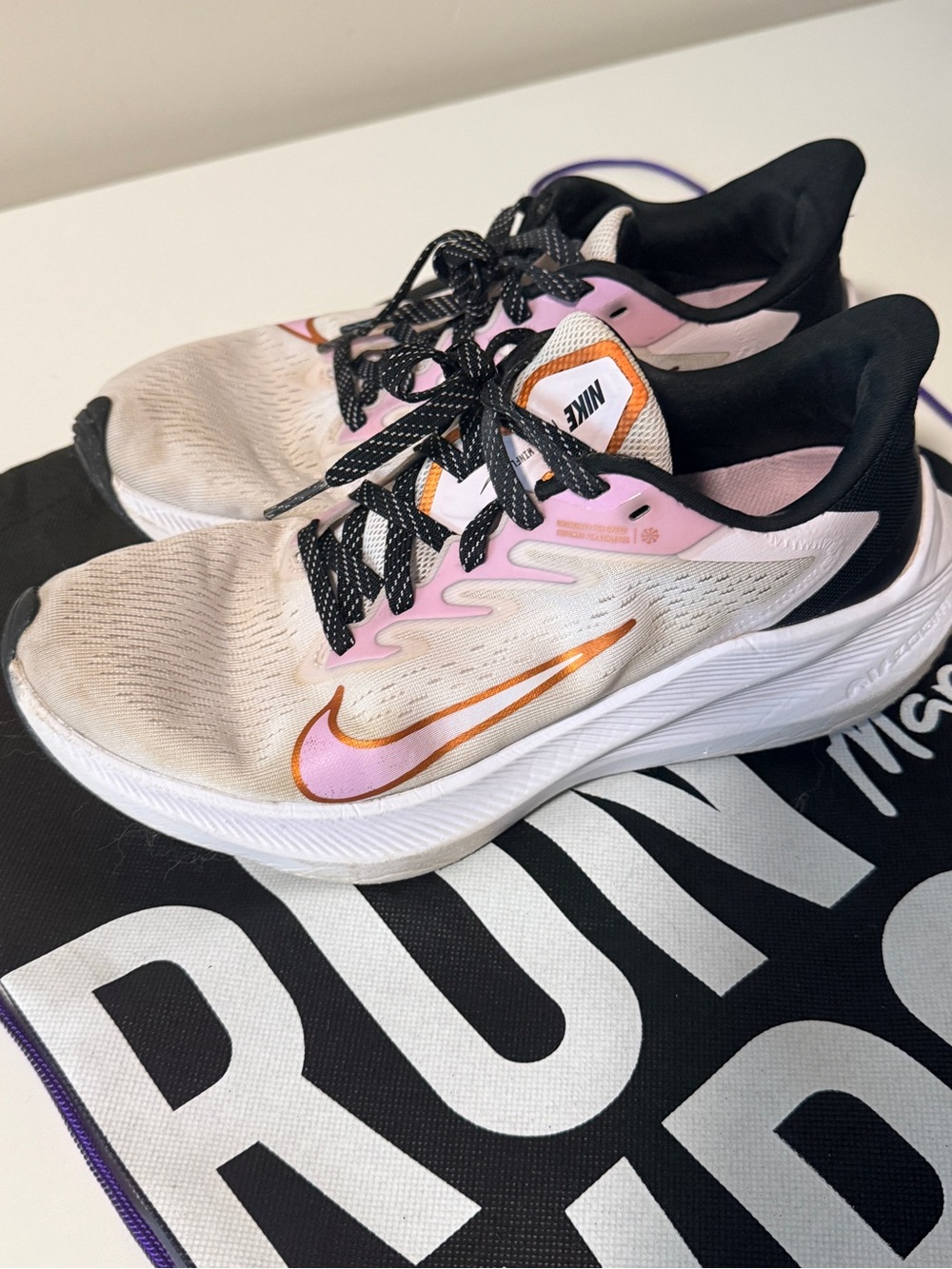 Nike Zoom Women’s White, Pink & Orange Running Shoes